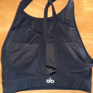 ALO Yoga Black Strappy Sports Bra